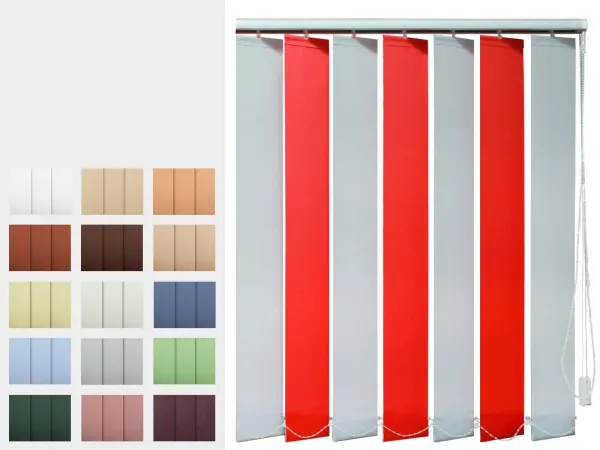 Dvojfarebné vertikálne žalúzie - látka CREPPE