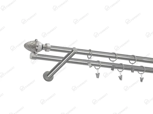 Garniža 19x19mm - 2rady - ŽALUĎ - satin