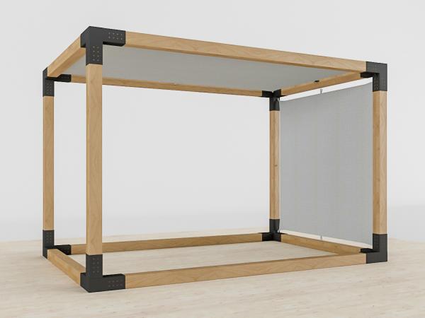 Pergola VEGAS - voľne stojaca so spodným vencom - 1 sekčná