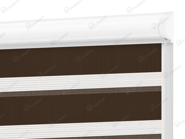 Roleta SWING - deň a noc - látka Miami 1307 - tmavo hnedá