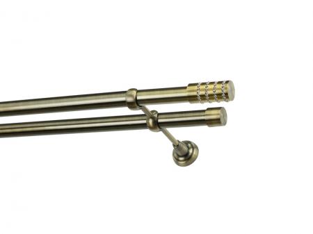 Garniža 25x25mm - 2rady - CYLINDER CRYSTAL - antik 1