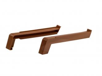 Plastové vonkajšie krytky - nos 40mm - hnedá RAL 8003 - pár