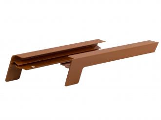 Hliníkové vonkajšie krytky - nos 40mm - hnedá RAL 8003 - pár