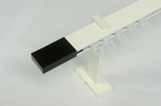 Garniža SQUARE LINE biela 1dr. - kon. čierna LINE