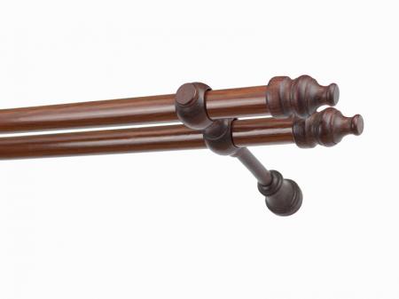 Garniža drevená 28x28mm dvojradová - ORECH 1