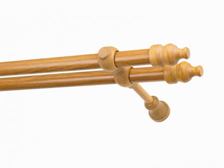 Garniža drevená 28x28mm dvojradová - DUB ZLATÝ 1