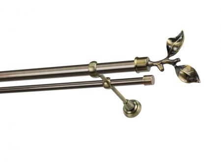 Garniža 25x16mm - 2rady - LIST ROSE - antik 1