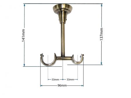 Garniža 25x16mm - 2rady - PANTEON - antik 3