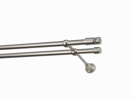 Garniža 19x19mm - 2rady - CYLINDER CRYSTAL - satin 1